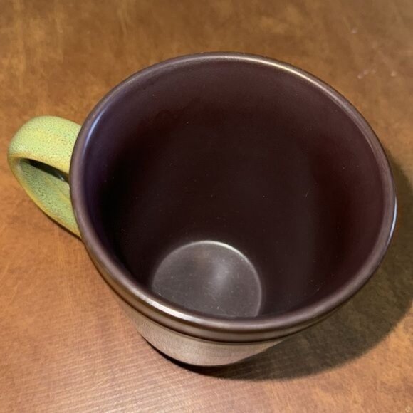 Broken Earth Winery Ceramic Mug 14 Oz Green & Brown - Picture 2 of 6